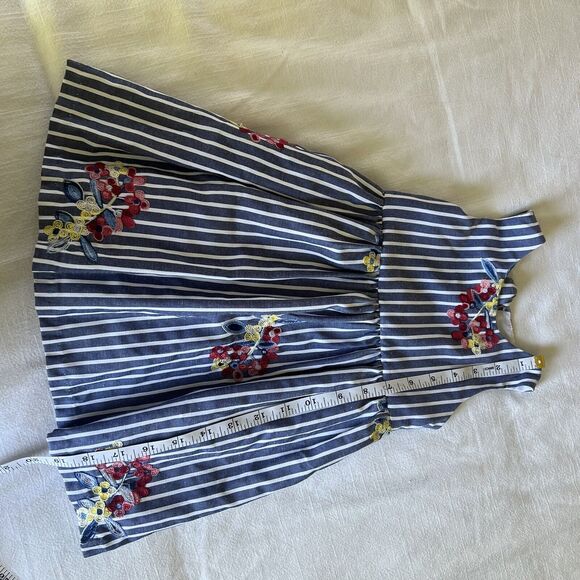 Rare Editions Baby Girl Striped Floral Embroidered Dress Size 24m‎ - Picture 5 of 5
